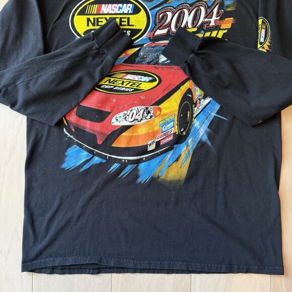 Vintage Nascar Nextel Cup Series Shirt XL Black Y2K Long Sleeve AOP Racing Art - Picture 5 of 8